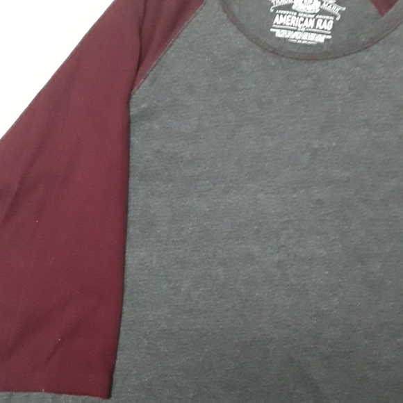 American Rag cranberry and gray t-shirt - Picture 3 of 5
